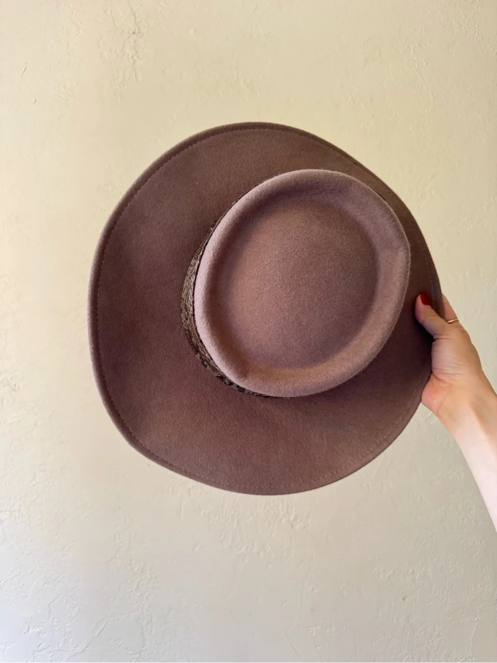 Vintage Whittall & Javits 100% wool snakeskin hat Made in USA